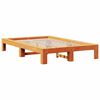 vidaXL Bed Frame without Mattress Wax Brown 135x190 cm Double Solid Wood Pine