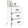 vidaXL Bedside Cabinet High Gloss White 40x40x66 cm Engineered Wood