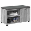 vidaXL Hall Bench with Cushion Plain Grey Sonoma 80 x 38 x 46 cm