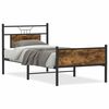 vidaXL Bed Frame without Mattress Smoked Oak 90x200 cm Engineered Wood