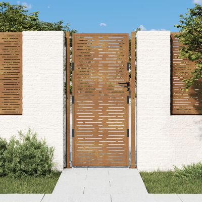 vidaXL Garden Gate 105x180 cm Corten Steel Square Design
