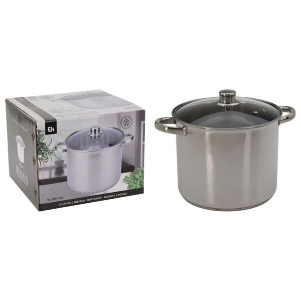 Excellent Houseware Casserole with Lid 9 L Stainless Steel