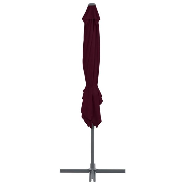 vidaXL Cantilever Garden Parasol with Steel Pole Bordeaux Red 250x250 cm