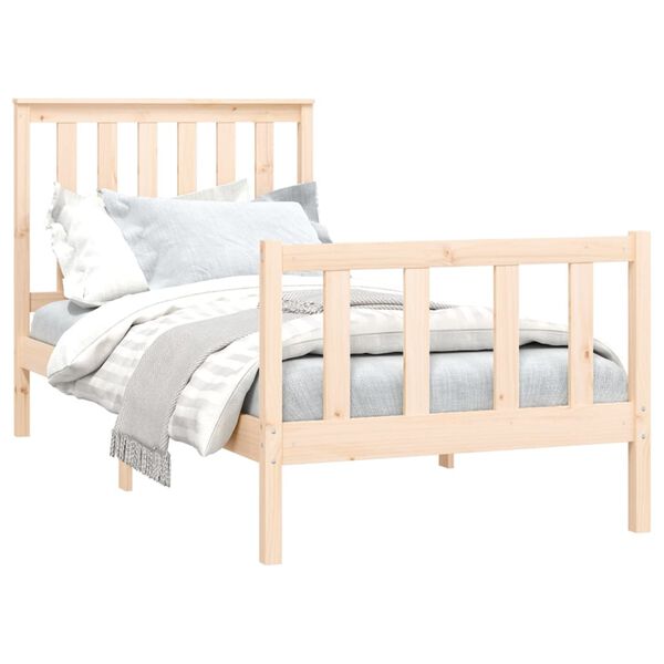 vidaXL Bed Frame without Mattress 90x200 cm Solid Wood Pine
