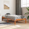 vidaXL Bed Frame without Mattress Wax Brown 100x200 cm Solid Wood Pine