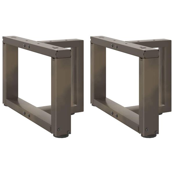 vidaXL Coffee Table Legs T-Shaped&nbsp;2 pcs Black 50x25x(30-31) cm Steel