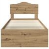 vidaXL Bed Frame Artisian Oak 90 x 190 cm Solid Pine Wood