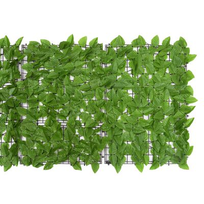vidaXL Balcony Screen with Green Leaves 200x75 cm