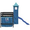 vidaXL Kids' Loft Bed with Tower without Mattress Blue 90x190 cm Single