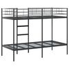 vidaXL Bunk Bed without Mattress Black 100x190 cm Steel