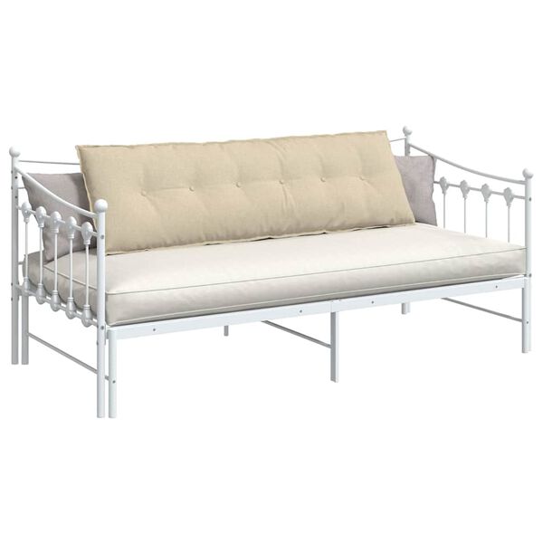 vidaXL Back Pillow Cream 160 x 19 x 50 cm Fabric