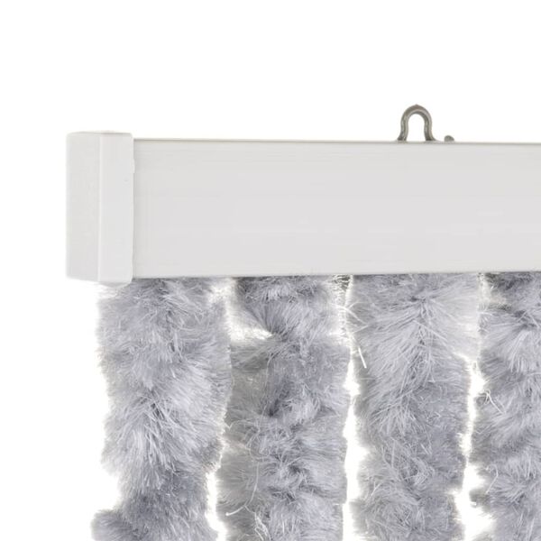 Travellife Fly Curtain for Door Chenille Stripe 185x56 cm Grey and White