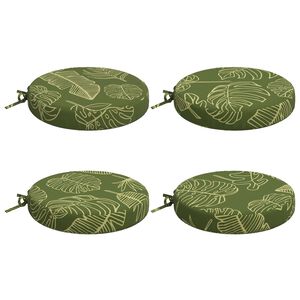 vidaXL 4-Piece Seat Cushions SOEST 4 pcs 100% Polyester Leaf Design