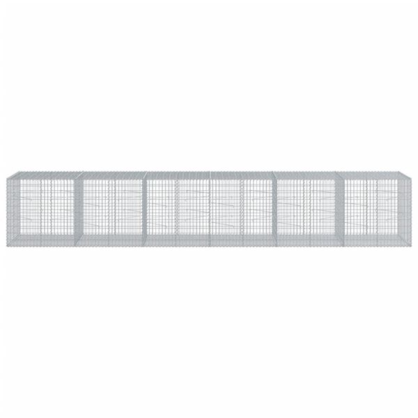 vidaXL Gabion Basket with Cover 600x100x100 cm Galvanised Iron