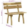 vidaXL 3 Piece Garden Dining Set Impregnated Pinewood