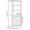 vidaXL Bookcase BODO Grey 80x40x172 cm Solid Wood Pine