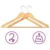 vidaXL 50 pcs Clothes Hanger Set Non-slip Hardwood
