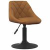 vidaXL Swivel Dining Chairs 2 pcs Brown 46 x 44 x 77.5 cm Faux leather