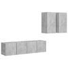 vidaXL 4 Piece TV Cabinet Set Concrete Grey Engineered Wood