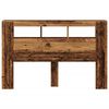 vidaXL LED Headboard Old Wood 160x18.5x103.5 cm Engineered Wood