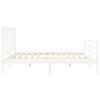 vidaXL Bed Frame without Mattress White 200x200 cm Solid Wood Pine