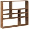 vidaXL Wall Shelf Old Wood 90x16x78 cm Engineered Wood