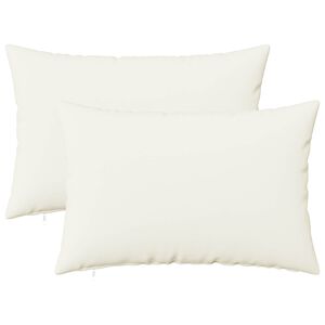 vidaXL Cushion Cover 2 pcs HEERLEN White 30 x 50 cm Fabric
