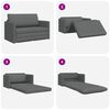 vidaXL 2-Seater Folding Sofa Bed Dark Grey 124 x 71 x 78 cm Fabric