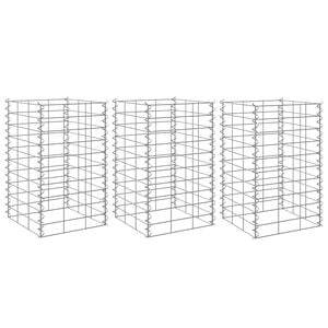 vidaXL Gabion Raised Beds 3 pcs 30x30x50 cm Iron
