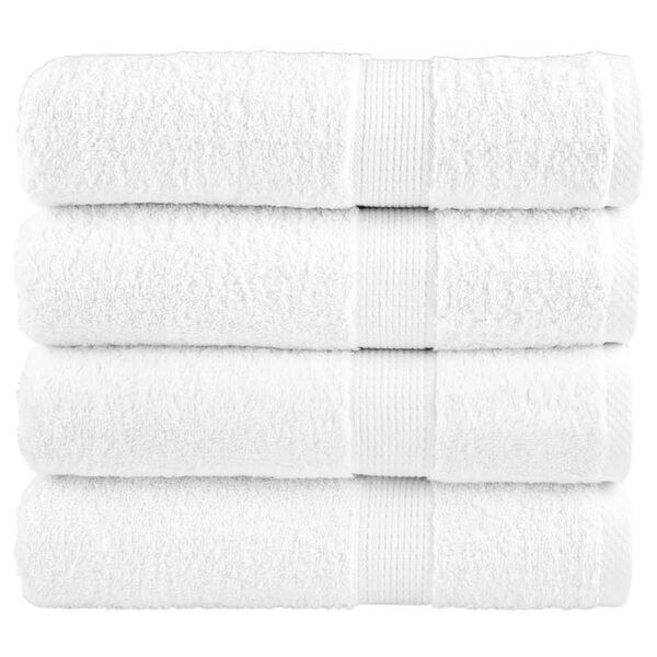 vidaXL Premium Hand Towels "SOLUND" 4 pcs White 50x100 cm 600 gsm