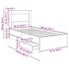 vidaXL Bed Frame with Drawer White 90 x 200 cm Engineer Wood