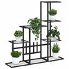 vidaXL Flower Stand 94.5x25x88 cm Black Metal