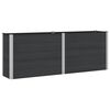 vidaXL Garden Raised Bed Black 250 x 50 x 91 cm WPC and Aluminium