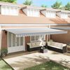 vidaXL Manual Retractable Awning Anthracite and White 600x300 cm