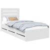 vidaXL Bed Frame with Drawer White 90 x 190 cm Engineer Wood