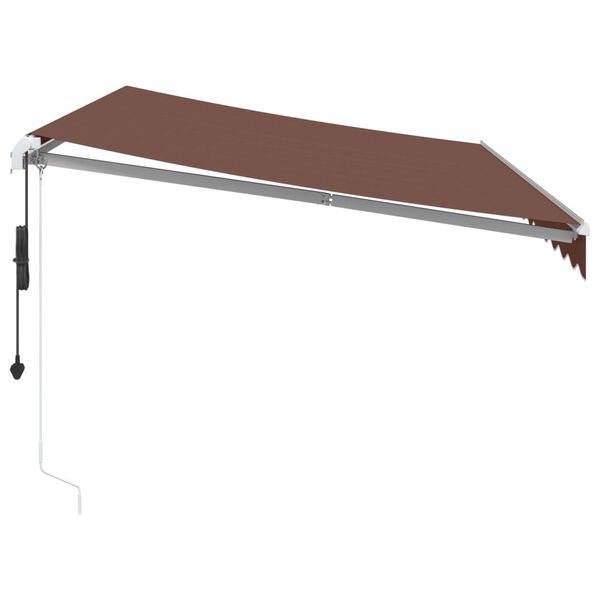 vidaXL Automatic Retractable Awning Brown 350x250 cm