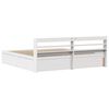 vidaXL Bed Frame with Headboard White 180x200 cm Super King Solid Wood Pine
