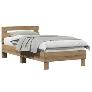 vidaXL Bed Frame Artisan Oak 193 x 95 x 88 cm Engineered Wood