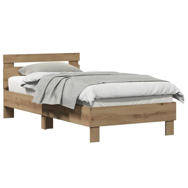 vidaXL Bed Frame Artisan Oak 193 x 95 x 88 cm Engineered Wood