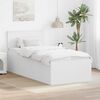 vidaXL Bed Frame with Headboard White 120 x 200 cm Engineered Wood