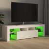 vidaXL TV Cabinet with LED Lights White 140x36.5x40 cm