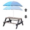 AXI Children Picnic Table Nick with Umbrella Brown and Grey