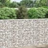 vidaXL Trapezium Gabion Raised Bed Galvanised Steel 100x20x100 cm