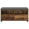 vidaXL Hall Bench with Cushion with Drawer Old Wood 100 x 38 x 46 cm