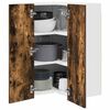 vidaXL Hanging Cabinet Smoked Oak and White 57 x 57 x 80 cm