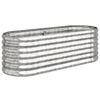 vidaXL Garden Raised Bed Galvanised Steel 114x40x36 cm Silver