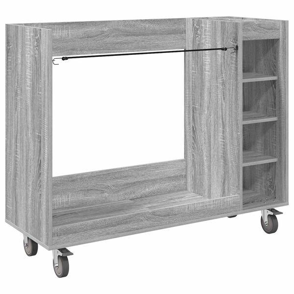 vidaXL Golf Cabinet with Wheel Plain Grey Sonoma 120 x 45 x 98 cm