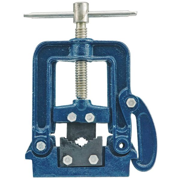 VOREL Hinged Pipe Vice Metal Blue 36570