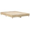 vidaXL Bed Frame No Mattress Sonoma Oak 140x200 cm Engineered Wood