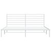 vidaXL Metal Bed Frame without Mattress with Headboard White 193x203cm